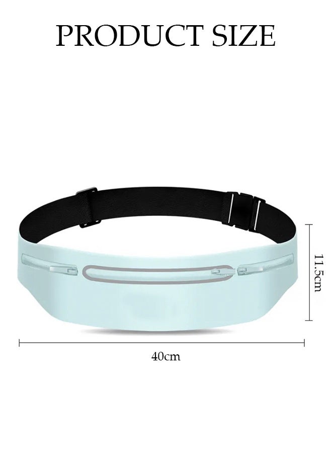 DUNISO Running Belt,Slim Running Belt,Water Resistant Running Waist Packs,Equipped With Three Pockets And Reflective Strips, It Can Hold Phones Under 7.5 Inches, Keys, Change, And Access Cards, Suitable For Waist Circumference Of 55 to 120cm - Image 2