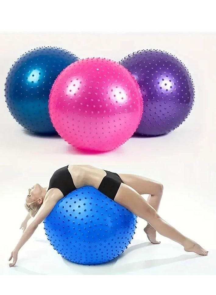 Spall Tactile Sensory Yoga Ball 75cm with Air Pump Thickened Stability Balance Sense for Physical Fitness Exercise - Image 2