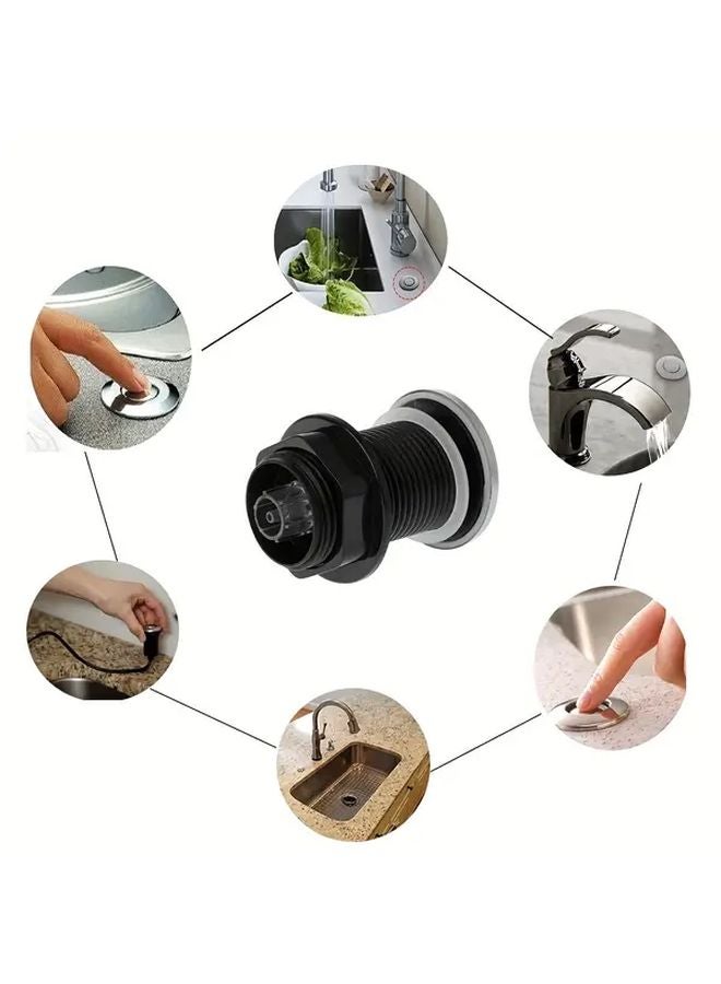 Stainless Steel Sink Push Button Air Hose Replacement For Garbage Disposal Easy Install - Image 3