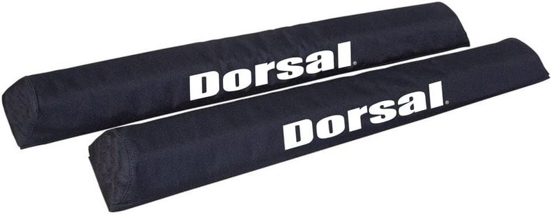 DORSAL Aero Roof Rack Pads for Factory and Wide Crossbars - Pack of 2 for Surfboards, Kayaks, SUPs, Snowboards, 28" Black - Image 1
