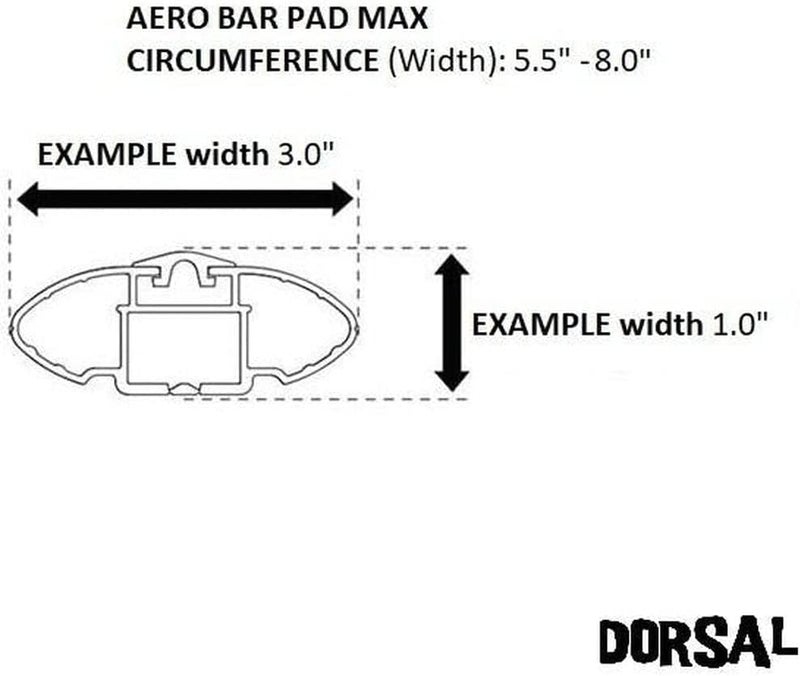 DORSAL Aero Roof Rack Pads for Factory and Wide Crossbars - Pack of 2 for Surfboards, Kayaks, SUPs, Snowboards, 28" Black - Image 5