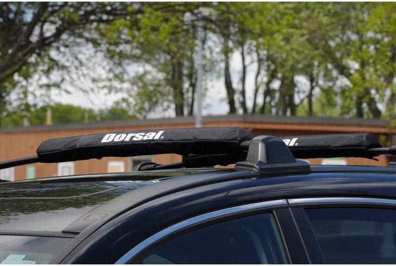 DORSAL Aero Roof Rack Pads for Factory and Wide Crossbars - Pack of 2 for Surfboards, Kayaks, SUPs, Snowboards, 28" Black - Image 2