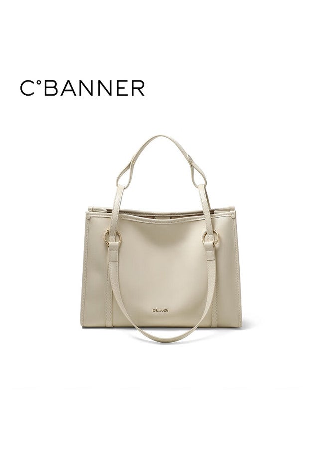 C.banner Leather Handbag, Women's Tote Bag, Large Capacity Shoulder Bag, Birthday And New Year Gift For Girlfriend - Image 3