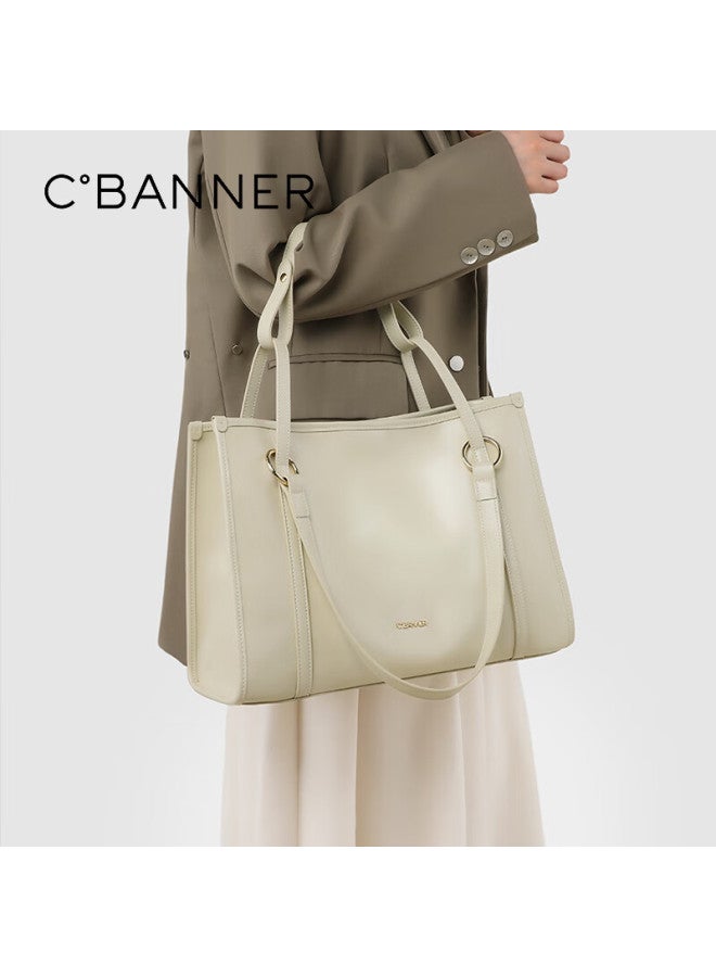 C.banner Leather Handbag, Women's Tote Bag, Large Capacity Shoulder Bag, Birthday And New Year Gift For Girlfriend - Image 2
