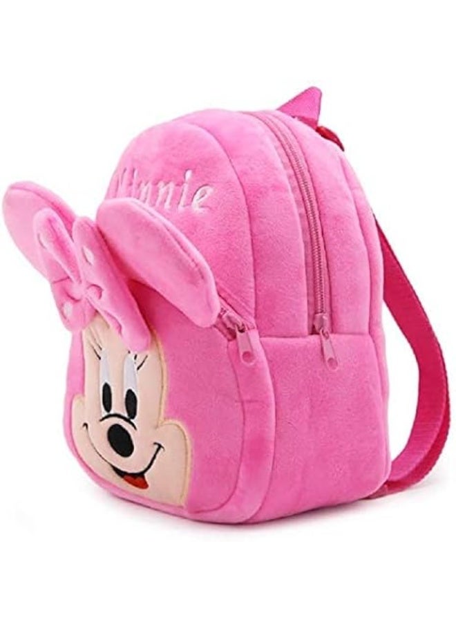 Kain Minnie Soft Designer Cartoon Bags for Nursery Kids 2 to 6 Year (Pink) - Image 2