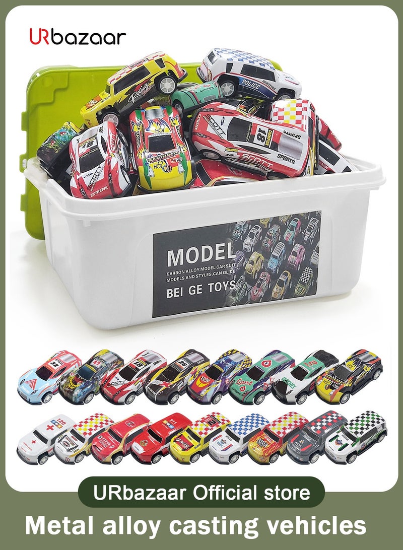 أوربازار 50 قطعة من ألعاب السيارات هدايا الحفلات، لعبة سيارات السباق القابلة للسحب، ألعاب صغيرة للأطفال الأولاد والبنات الصغار، حقيبة هدايا للحفلات للأطفال من سن 3 إلى 10 سنوات، هدية للأولاد والبنات مع خريطة وصندوق تخزين - Image 1
