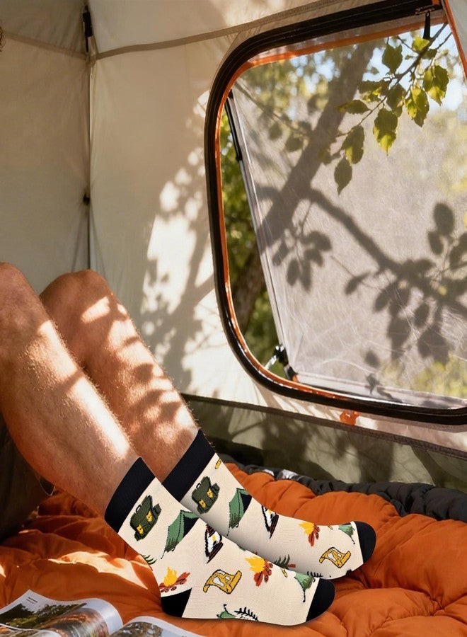 جوارب تخييم مرحة من أغريموني للرجال والنساء والمراهقين - أفضل التخييم! جوارب رياضية مميزة وغريبة، هدايا رائعة لمحبي التخييم - مستلزمات التخييم، هدية مثالية لأعياد ميلاد الآباء وعيد الميلاد، هدية ممتعة تُوضع في جوارب الهدايا. - Image 5