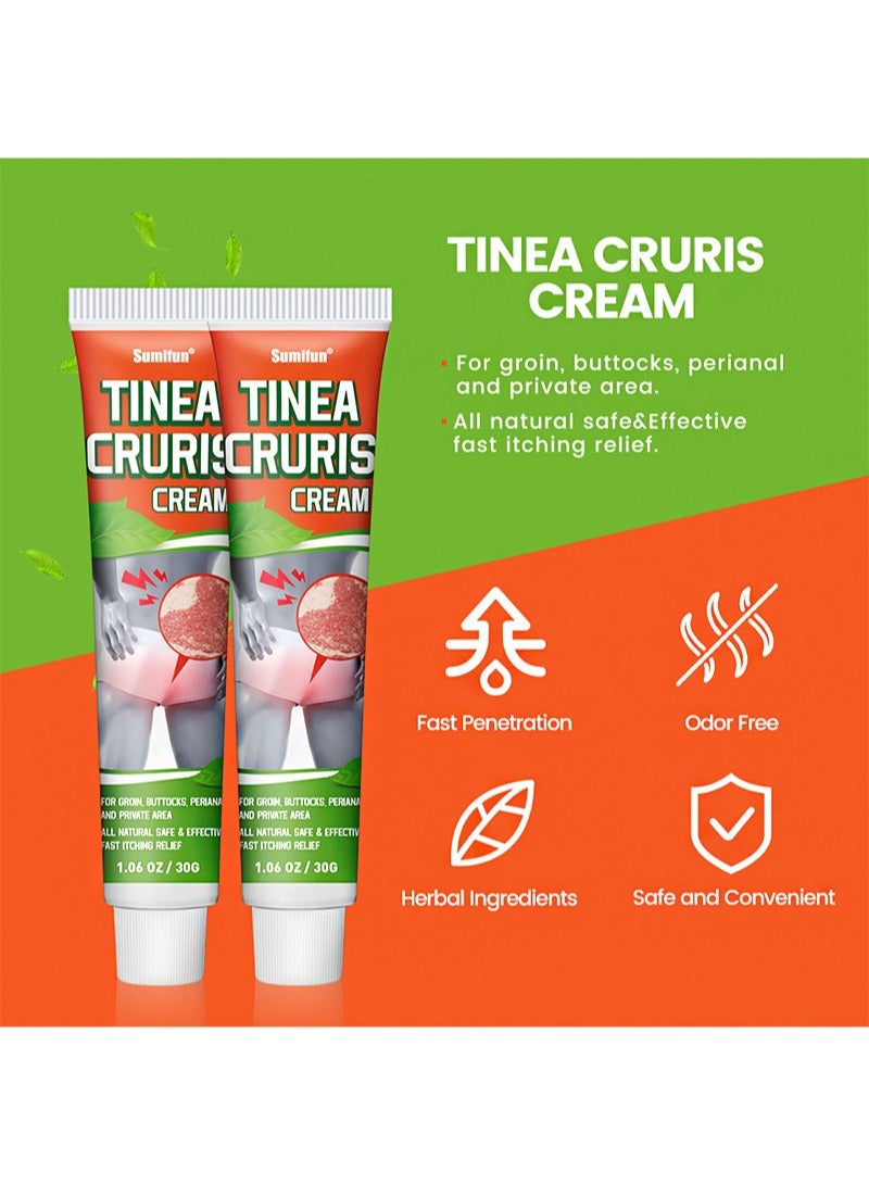 سوميفون قطعتان من كريم تينيا كروريس، مناسب للأجزاء الخاصة من الفخذ، يخفف الحكة بسرعة ويمنع العدوى الفطرية - Image 4
