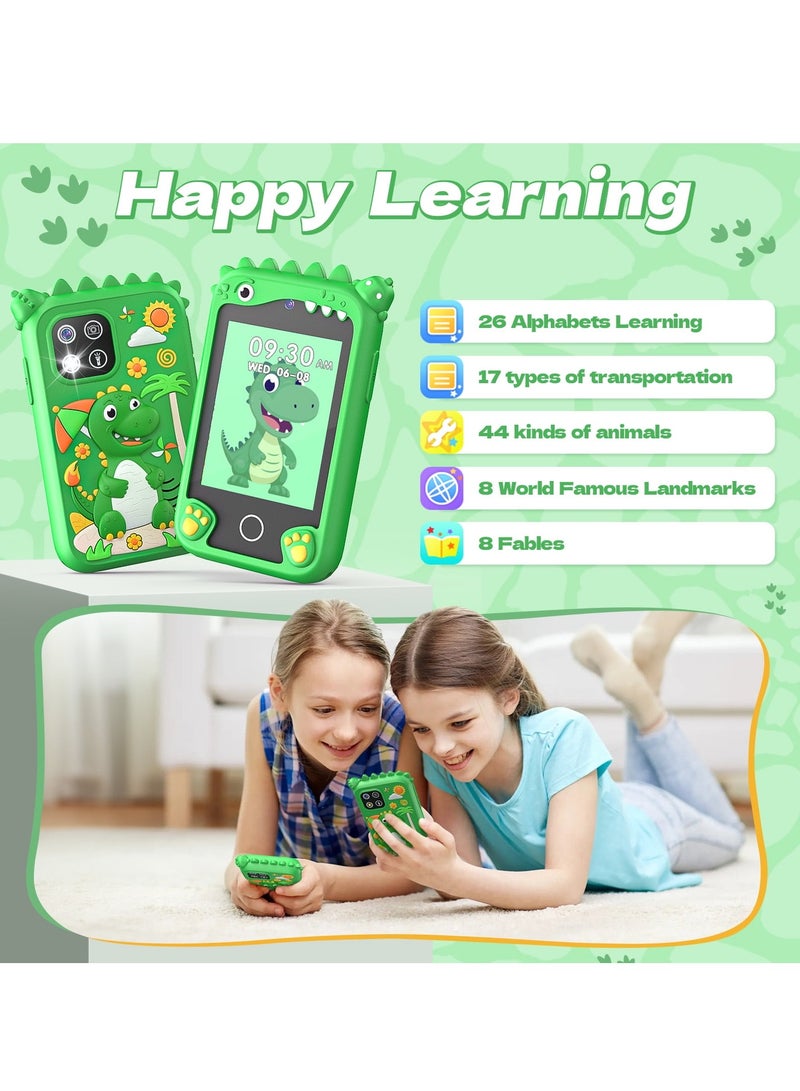 إيفرين لعبة هاتف ذكي للأطفال من الأولاد والبنات من عمر 3 إلى 8 سنوات مع كاميرا وبطاقة TF بسعة 8 جيجابايت (أخضر) - Image 2
