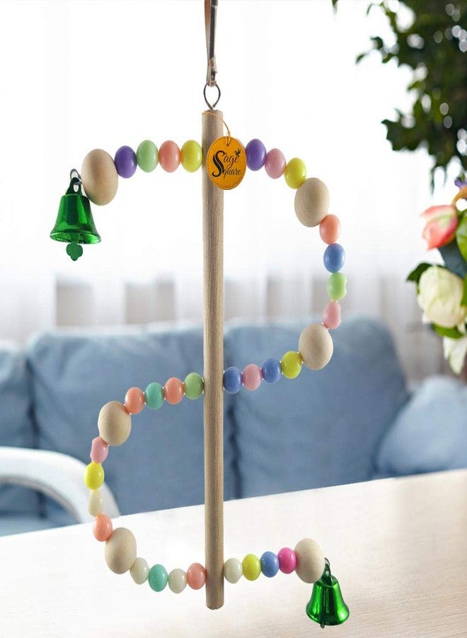 سايج سكوير لعبة خرز خشبية طبيعية مرحة مربعة الشكل من سيج، مناسبة للببغاء، والبادجي، والكوكاتيل، وطيور الحب، والبادجي، وكونيور الشمس، والكناري، والكوكاتو، والمكاو. - Image 4