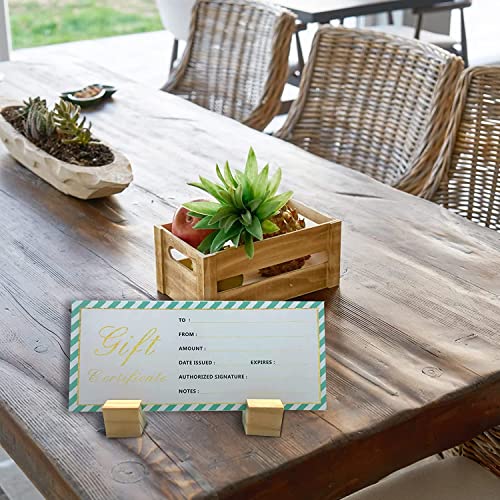 NJ OVERSEAS NJ Natural Beech Wood Table Number Holders (2x1.5x1.5 Inches), card holder, Wood Photo/picture Holders, Conference name card stand, buffet menu card holder : 20 Pcs Set - Image 5
