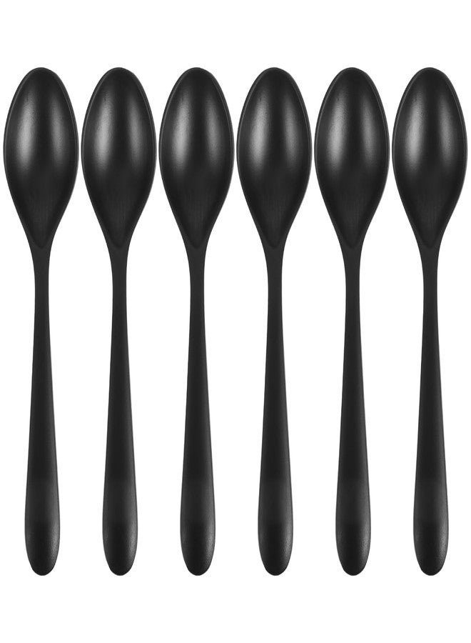 JECOMPRIS 6PCS Melamine Asian Soup Spoons: Ramen Ladles for Pho Noodle - Restaurant Home Dining Cutlery (7x1.4 Inch) - Image 1