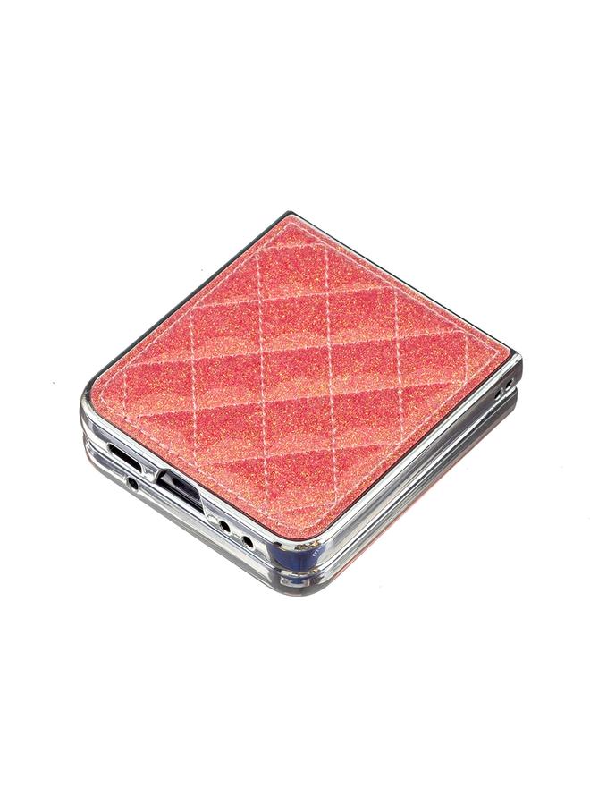 اس-توب جراب لهاتف Samsung Galaxy Z Flip4 مصنوع من مادة البولي يوريثان اللامعة ذات التصميم الكهربائي - Image 4