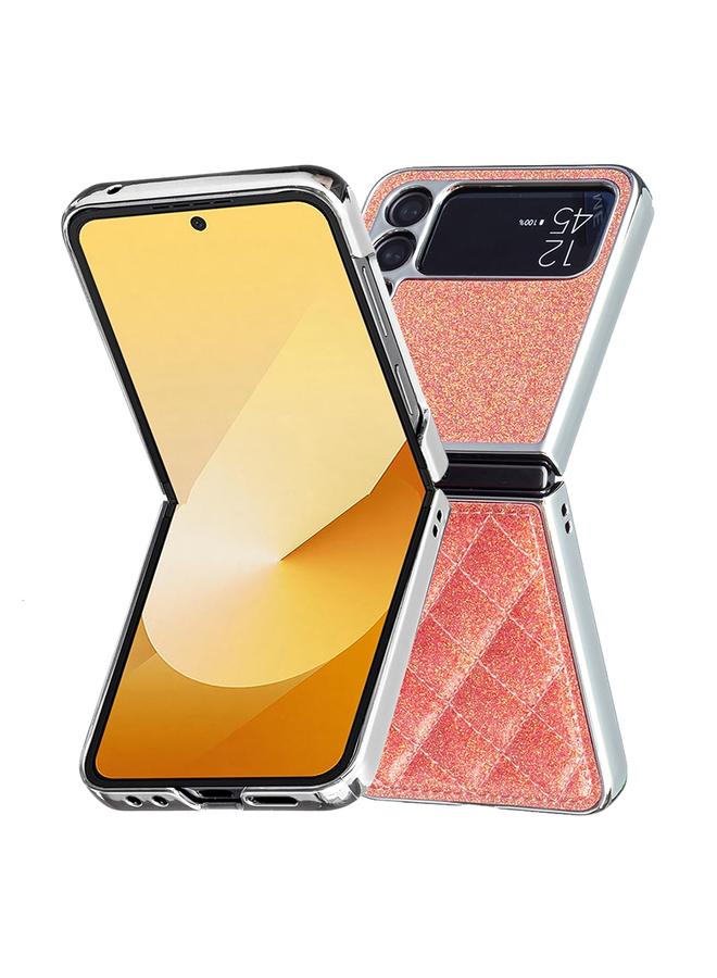 اس-توب جراب لهاتف Samsung Galaxy Z Flip4 مصنوع من مادة البولي يوريثان اللامعة ذات التصميم الكهربائي - Image 3