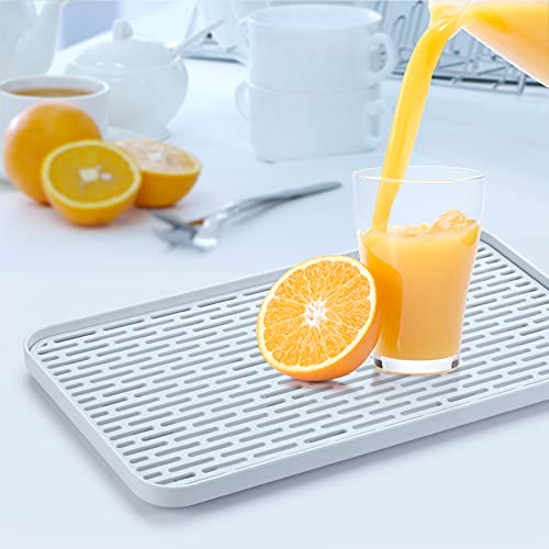 Lonian 2-Tier Drain Tray, Dish Drainer Drying Rack, Plastic Tea Tray for Cup Bowl Fruit - Image 5