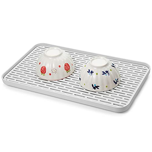 Lonian 2-Tier Drain Tray, Dish Drainer Drying Rack, Plastic Tea Tray for Cup Bowl Fruit - Image 1