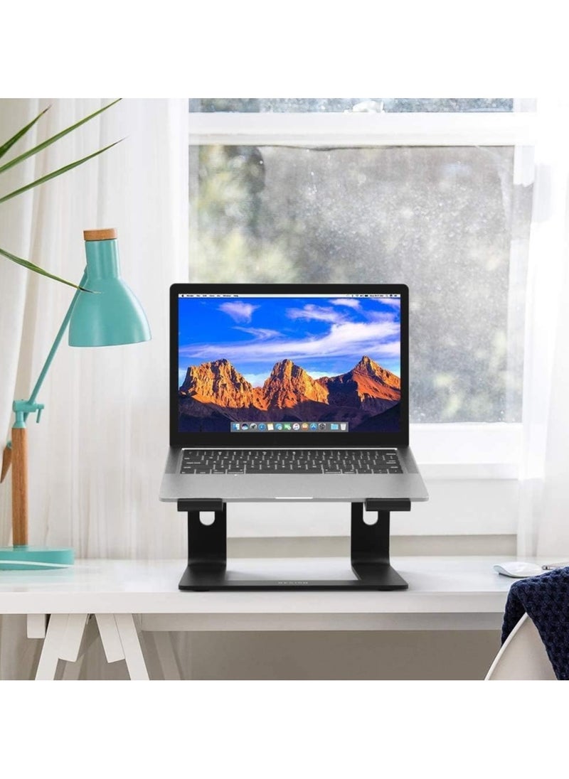 ج ت س آ ل حامل كمبيوتر محمول مريح من الألومنيوم، حامل قابل للتعديل وقابل للفصل لأجهزة MacBook Air وPro وDell وHP وLenovo وأجهزة الكمبيوتر المحمولة مقاس 10-15.6 بوصة، أسود  - Image 2