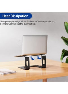 GTSOL Ergonomic Aluminum Laptop Stand, Adjustable Detachable Riser Holder for MacBook Air, Pro, Dell, HP, Lenovo, and 10-15.6'' Laptops, Black  - Image 5