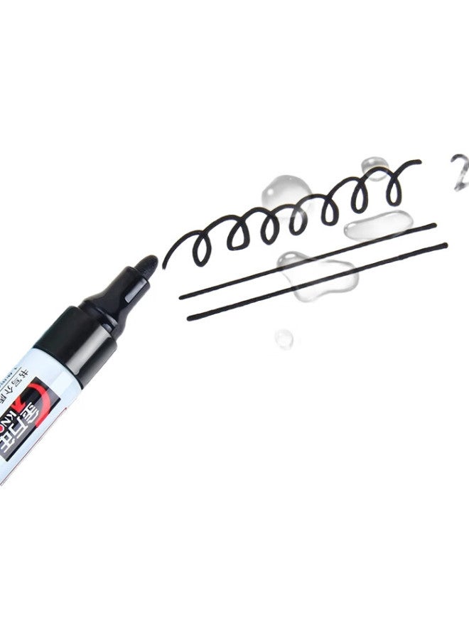 GENVANA Jinwanian 2Mm Paint Marker [Shake To Release Air], Black, 10-Pack, Signature Pen, Marker, Highlighter, Touch-Up Graffiti Pen, Tire Pen, G-0971 - Image 3