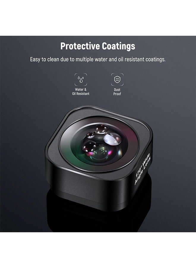 Neewer NEEWER 170° Ultra Wide Angle Lens Compatible with GoPro Hero 12 Hero 11 Hero 10 Hero 9 Black Action Camera Lens Accessories, Anti Reflective Multi Coated HD Optical Glass, Aluminum Frame, LS-37  - Image 2