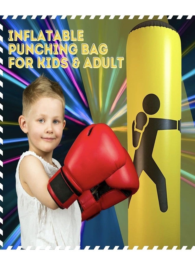 Richtots Premium Inflatable Kids Punching Bag, Punching Bag Karate for Boys and Girls, Boxing Bag for Immediate Bounce Back for Practicing Karate, Taekwondo, and to Relieve Pent Up Energy in Kids - Image 2