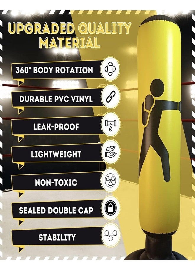 Richtots Premium Inflatable Kids Punching Bag, Punching Bag Karate for Boys and Girls, Boxing Bag for Immediate Bounce Back for Practicing Karate, Taekwondo, and to Relieve Pent Up Energy in Kids - Image 3