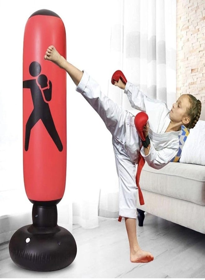 Richtots Premium Inflatable Kids Punching Bag, Punching Bag Karate for Boys and Girls, Boxing Bag for Immediate Bounce Back for Practicing Karate, Taekwondo, and to Relieve Pent Up Energy in Kids - Image 1
