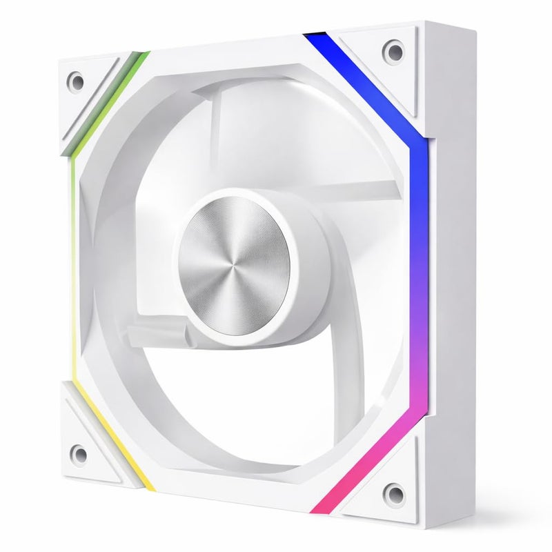 SF452 Gaming Case Cooling Fan – 120mm, 24 ARGB LEDs, PWM Control, 5V ARGB Sync (White, 120MM-Reverse) - Image 1