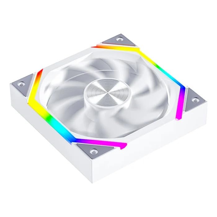 SF452 Gaming Case Cooling Fan – 120mm, 24 ARGB LEDs, PWM Control, 5V ARGB Sync (White, 120MM-Reverse) - Image 3