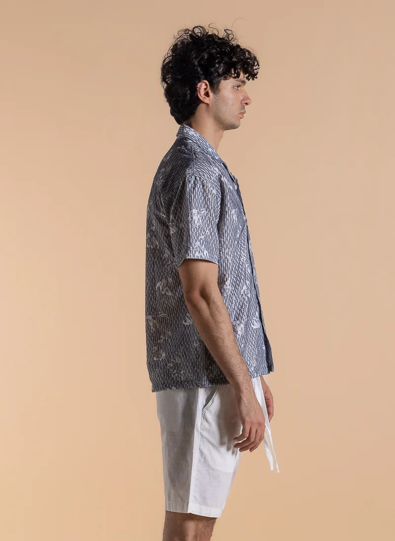 SHAPES ABSTRACT PRINT COMFORT SHIRT