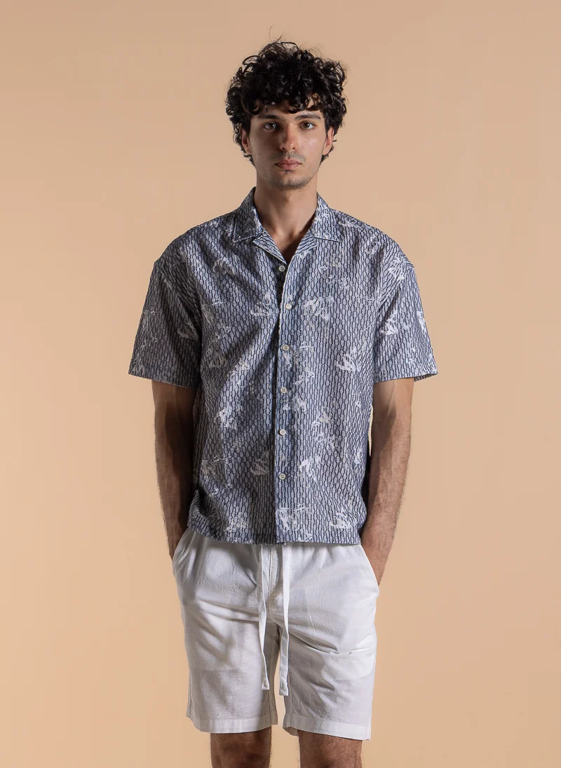 SHAPES ABSTRACT PRINT COMFORT SHIRT