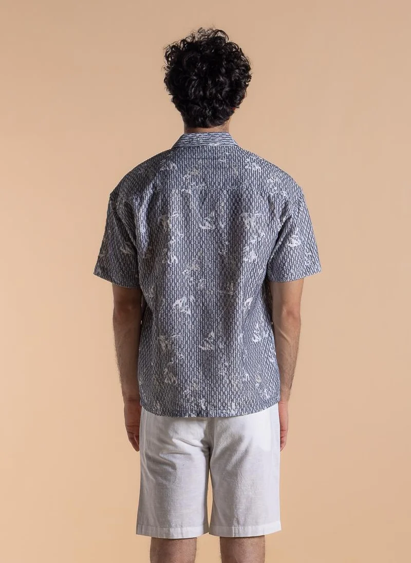 SHAPES ABSTRACT PRINT COMFORT SHIRT