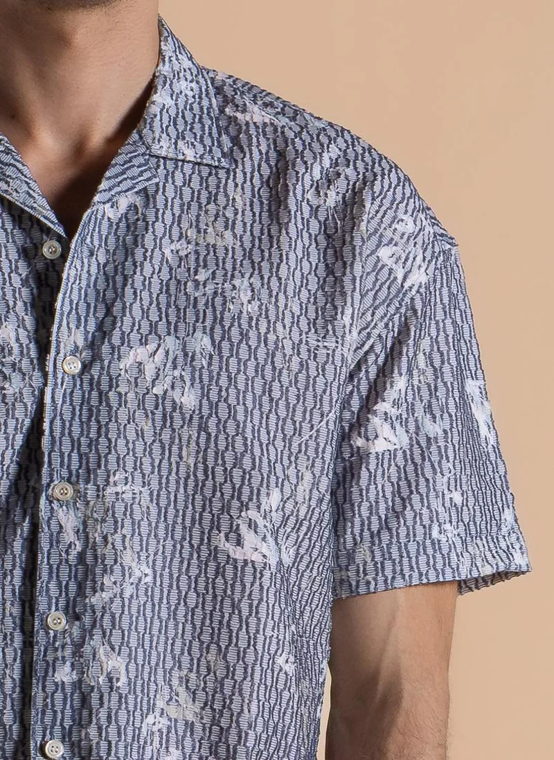 شايبس قميص مريح بطبعة تجريدية