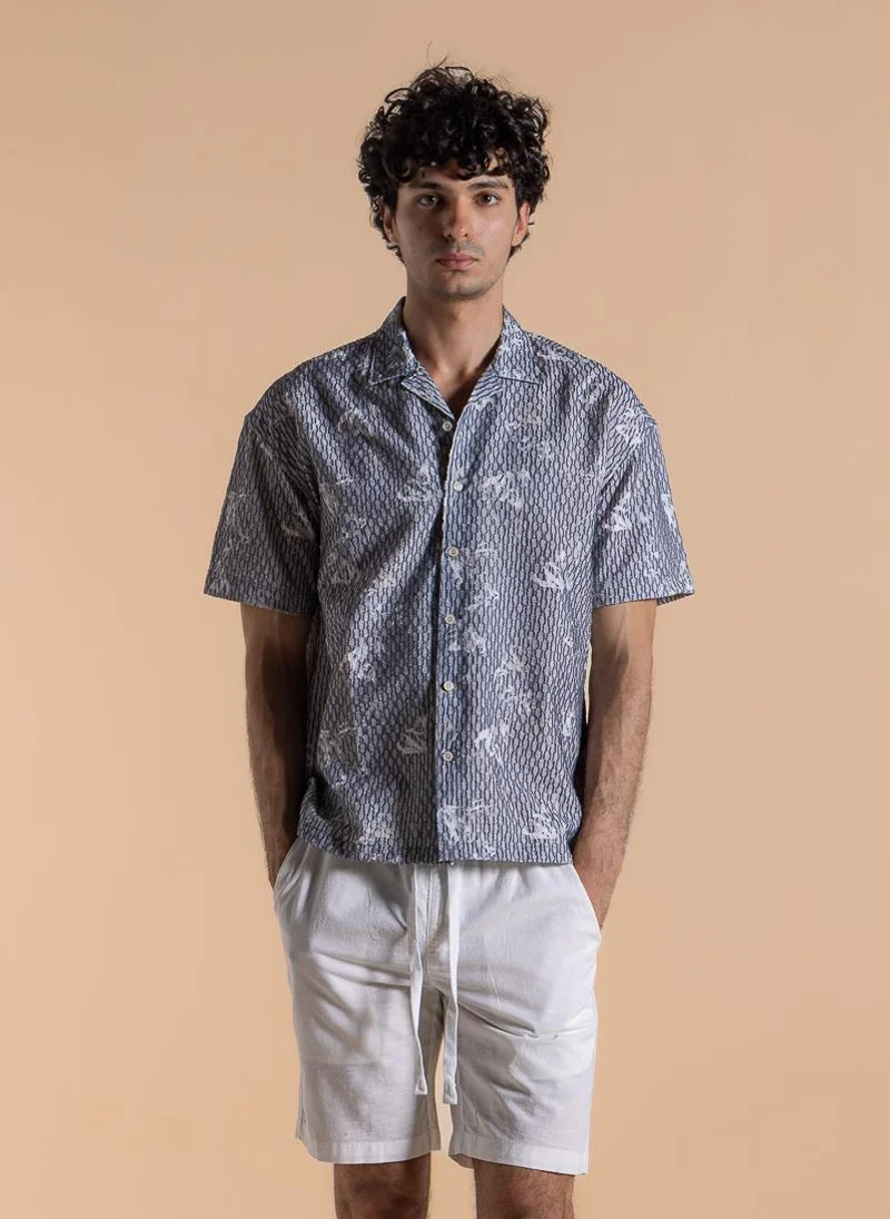 شايبس قميص مريح بطبعة تجريدية