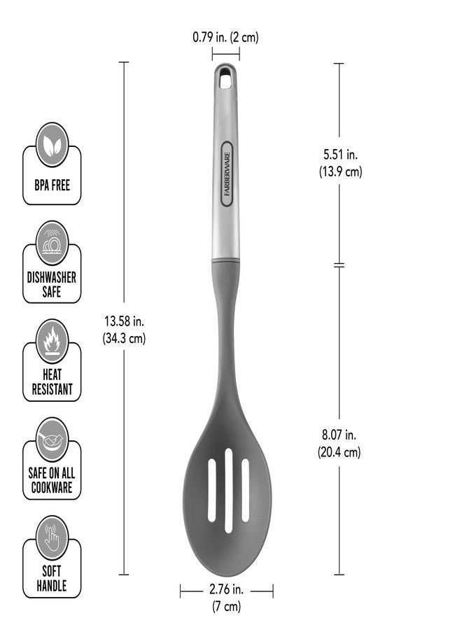 فاربرواير ملعقة فاربروير الاحترافية المصنوعة من الفولاذ المقاوم للصدأ، ناعمة ومثقبة، 13.58 بوصة، رمادية - Image 4