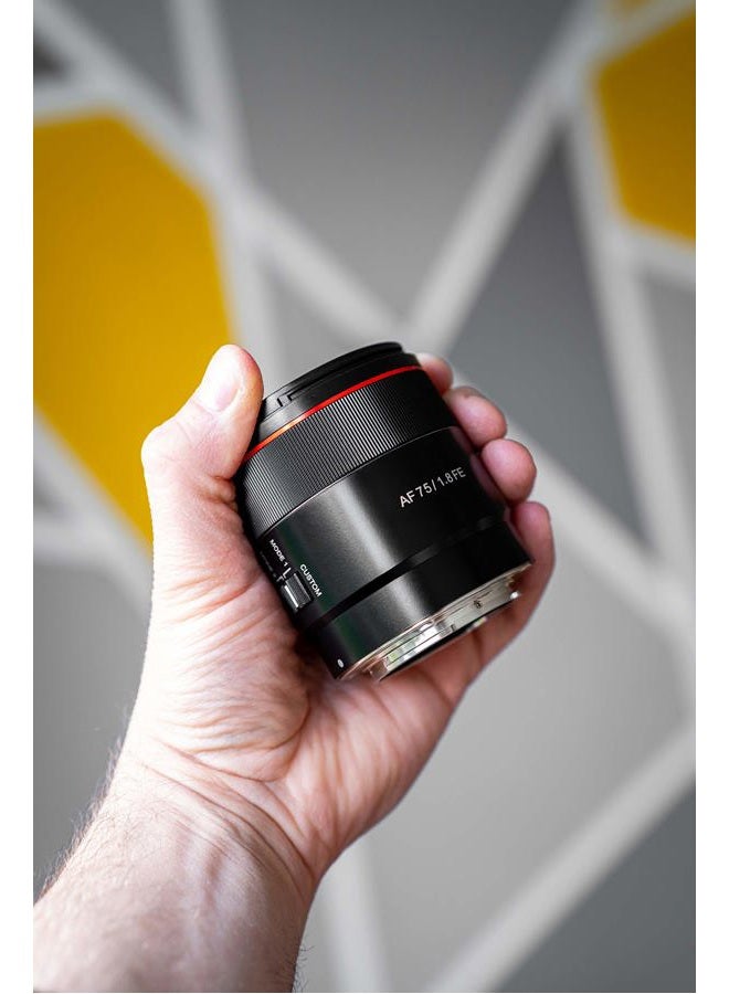 Samyang AF 75mm F1.8 Compact Auto Focus Telephoto Lens for Sony FE Mount, Black (SYIO75AF-E) - Image 2
