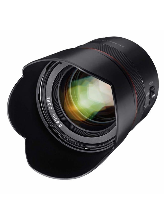 Samyang AF 75mm F1.8 Compact Auto Focus Telephoto Lens for Sony FE Mount, Black (SYIO75AF-E) - Image 4