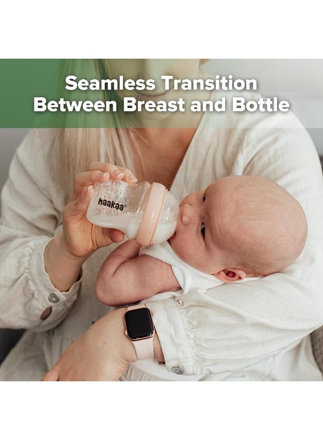 haakaa Gen.3 Natural Glass Baby Bottle 4.2oz/120ml - Image 2