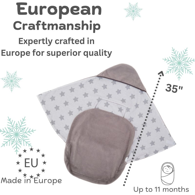 Swaddyl Car Seat Blankets for Babies Winter - Stroller Footmuff Carseat Cover Baby 5 Point Harness - Swaddle Bunting Bag Gift Christmas (White) - Image 2