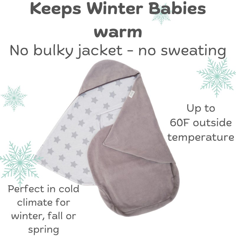 Swaddyl Car Seat Blankets for Babies Winter - Stroller Footmuff Carseat Cover Baby 5 Point Harness - Swaddle Bunting Bag Gift Christmas (White) - Image 3