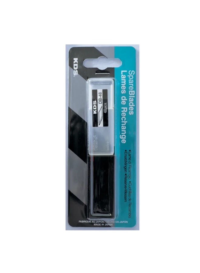 KDS DB-48 Spare Blades for D-12 Easy Grip Cutter – 48 Blades in Durable Case - Image 1