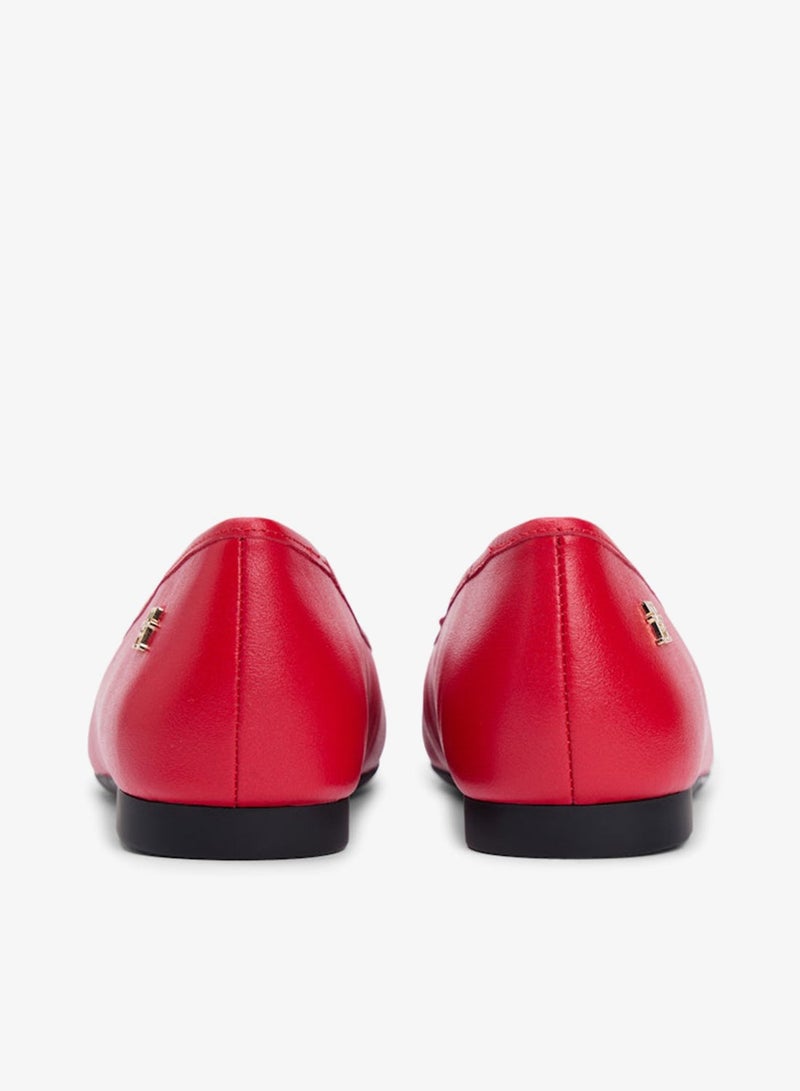 TOMMY HILFIGER TH Monogram Leather Ballerinas - Image 4