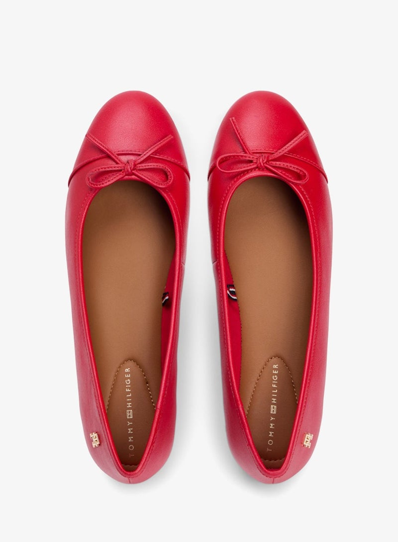 TOMMY HILFIGER TH Monogram Leather Ballerinas - Image 5
