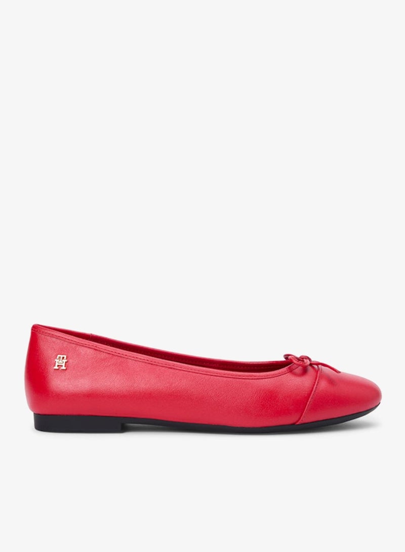TOMMY HILFIGER TH Monogram Leather Ballerinas - Image 1