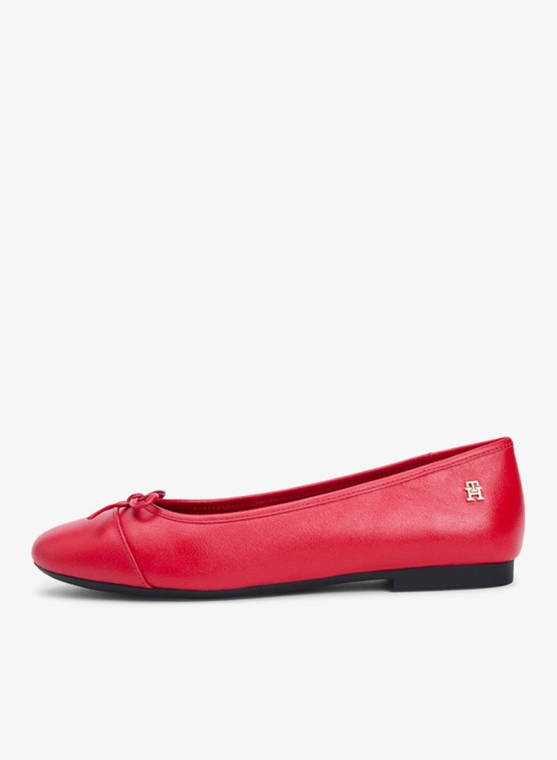 TOMMY HILFIGER TH Monogram Leather Ballerinas - Image 2