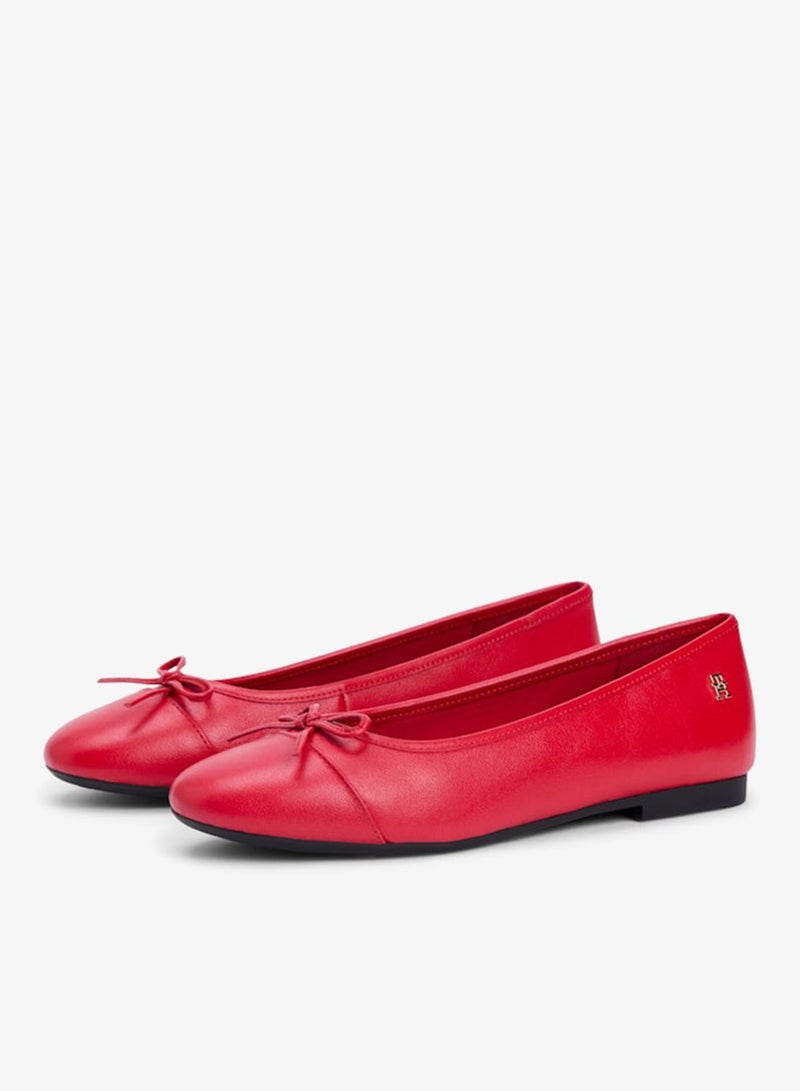 TOMMY HILFIGER TH Monogram Leather Ballerinas - Image 3