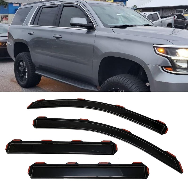 inChannel Style Smoke Window Sun Rain Visors Vent Guard Shade Compatible with Chevrolet Tahoe and GMC Yukon 20152020