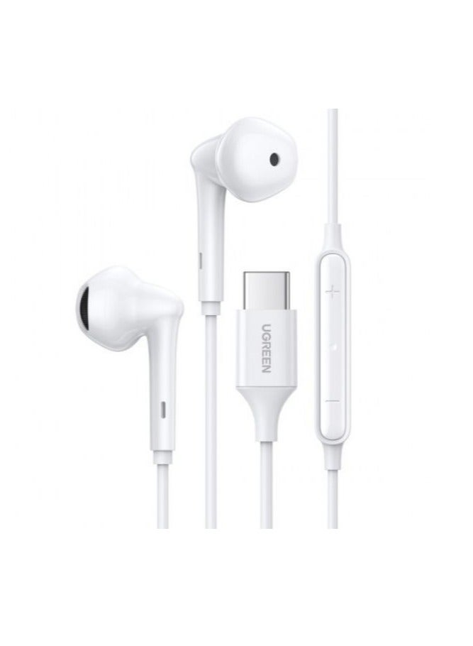 Ugreen Wired Earphones With USB-C Connector White