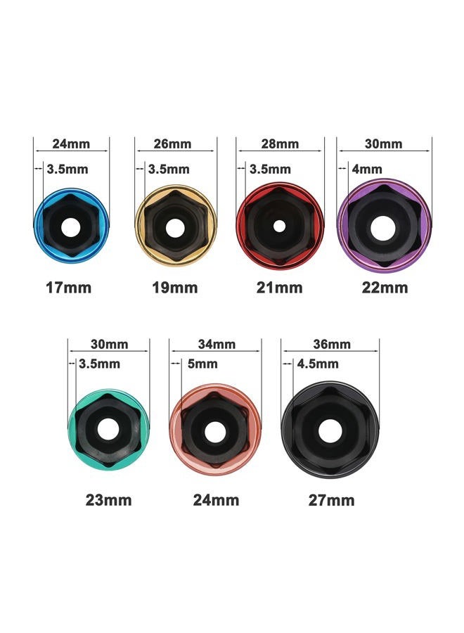 EMENTOL 7PCS 1/2" Drive Thin Wall Deep Wheel Protector Impact Socket Set, CR-MO, Lug Nut Impact Socket Set-17mm, 19mm, 21mm, 22mm, 23mm, 24mm, 27mm - Image 4