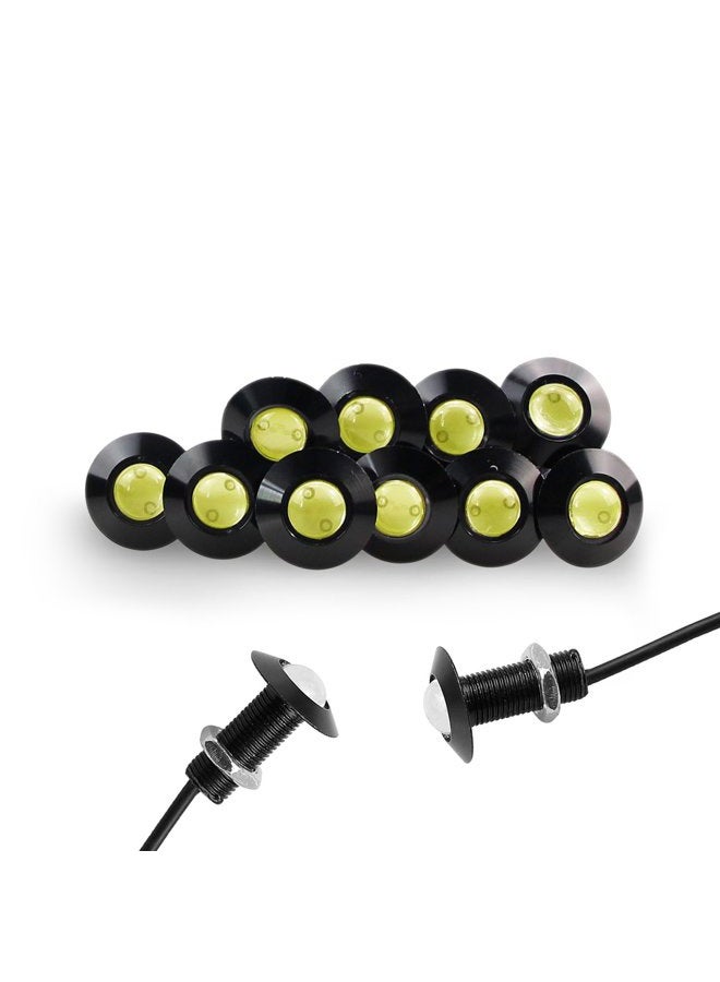 CARLITS Eagle Eye Led, 10Pack-White Light-Ultra thin Daytime Running Lights DRL Tail Lights Bulbs 12V Fog Light Light Tail Backup Light Marker DIY for Car Motor Motorcycle - Image 1